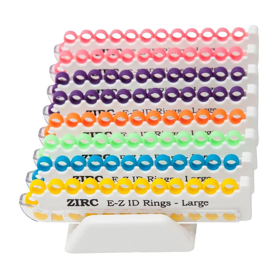 E-Z ID Instrument Rings System, Large, Vibrant Assorted, 1/4" Rings, 200/Pk, 70Z210 thumbnail 6
