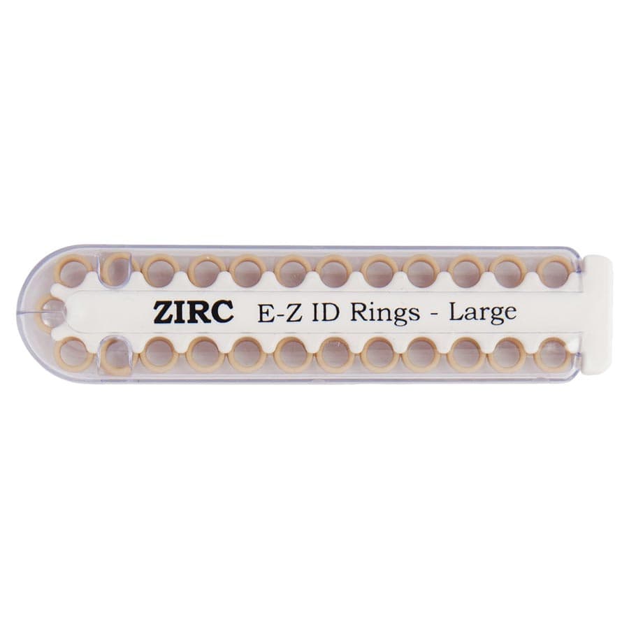 Zirc E-Z ID Instrument Rings, Large, Beige, 25/Pack, 70Z200-G thumbnail 3