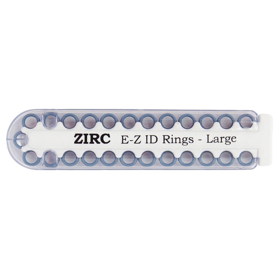 Zirc E-Z ID Instrument Rings, Large, Blue, 1/4", 25/Pk, 70Z200B thumbnail 5