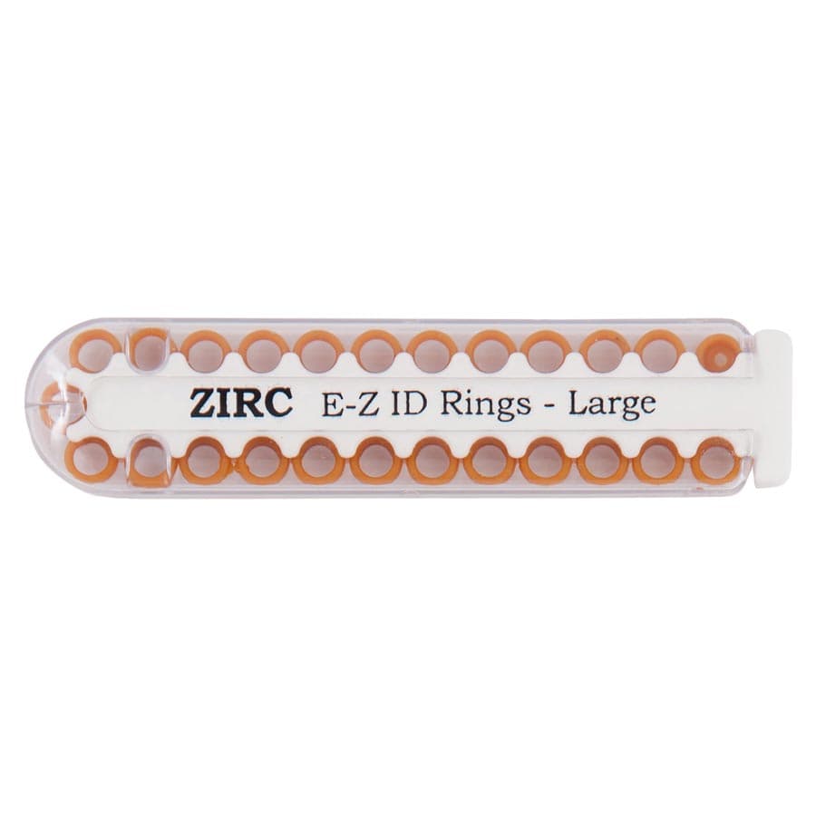 Zirc E-Z ID Instrument Rings, Large 1/4", Copper, 25/Pack, 70Z200U thumbnail 3