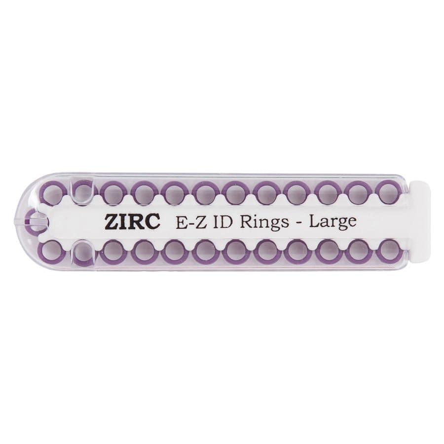 Zirc E-Z ID Instrument Rings, Large, Plum, 25/Pack, 70Z200-E thumbnail 4