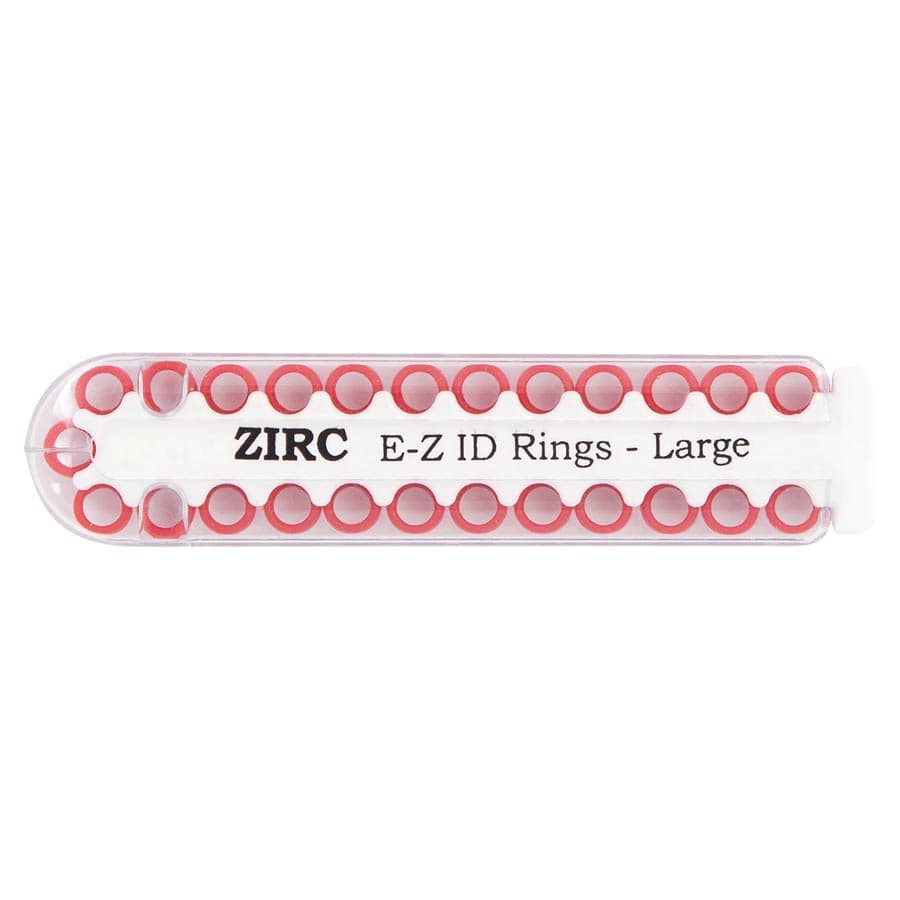 Zirc E-Z ID Instrument Rings, Large, Red, 25/Pk, 70Z200M thumbnail 4