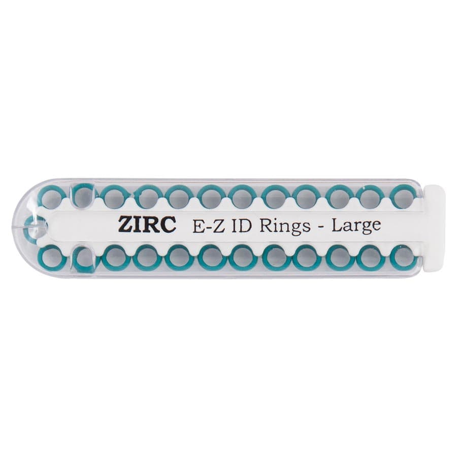 Zirc E-Z ID Instrument Rings, Large, Teal, 1/4" Diameter, 25/Pkg, 70Z200J thumbnail 6