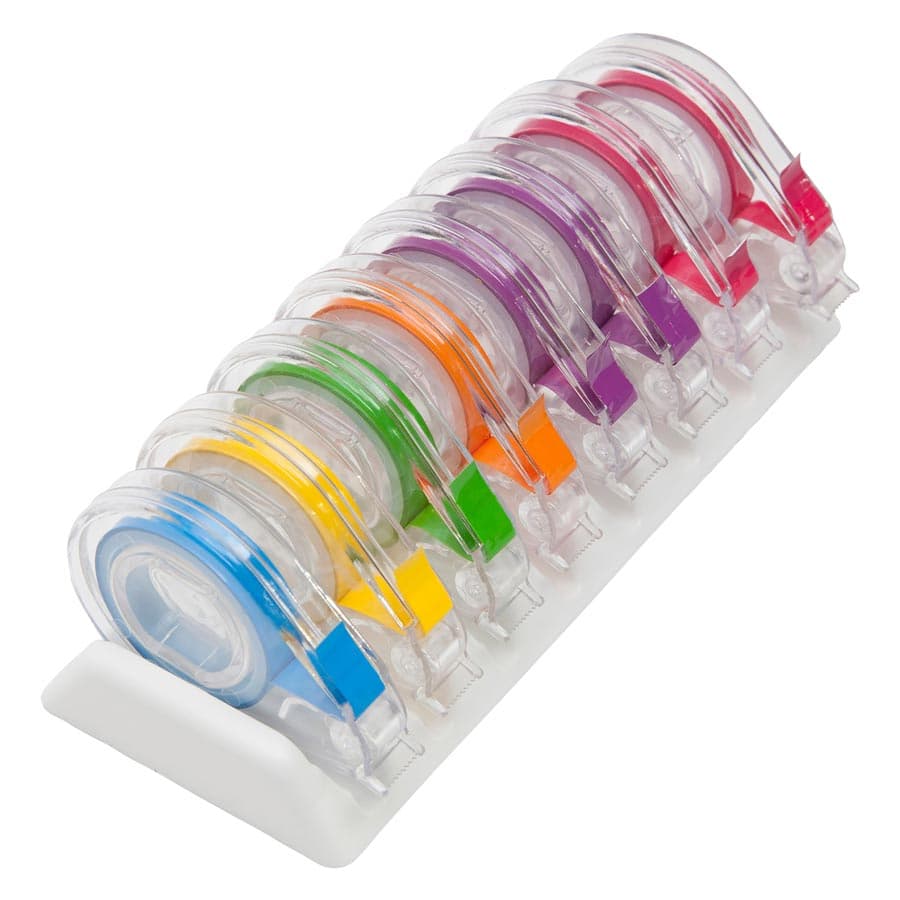Zirc E-Z ID Tape System, Vibrant Assorted Colors, 3 ft x 1/4" Rolls, 8/Pk, 70Z310 thumbnail 9