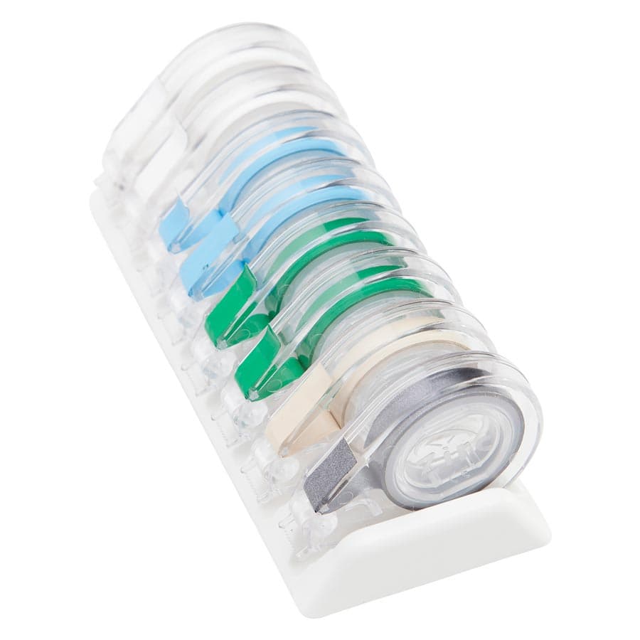 Zirc E-Z ID Tape System Classic, 8 Rolls of 3 ft x 1/4" Self-Adhesive Color-Coding Tape with Dispenser Rack, 70Z305 thumbnail 6