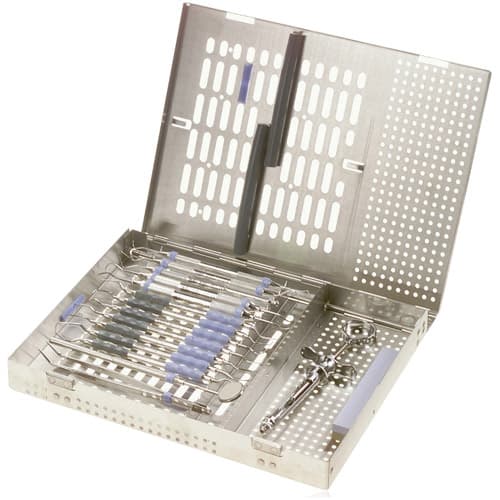 Miltex Thompson Series 16 Instrument Cassette, 16-Instrument Capacity, 8" x 10-7/8" x 1-3/16", Stainless Steel, 3-118116 thumbnail 3