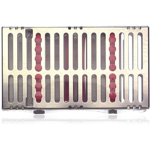 Hu-Friedy IMS Signature Series Double-Decker Small Orthodontic Cassette, Red, 4.5" x 8" x 1.5", IM9140-OR thumbnail 3