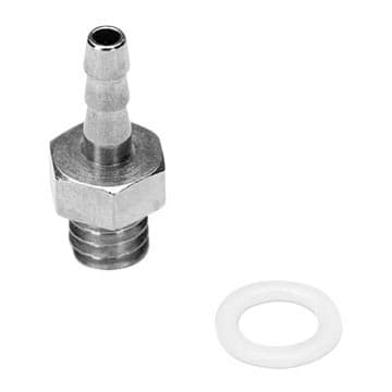 Pelton & Crane 1/16" Barb x 8-32 Fitting with Washers - Pelton & Crane 1/16" Barb x 8-32 W/ Washers - Image 1