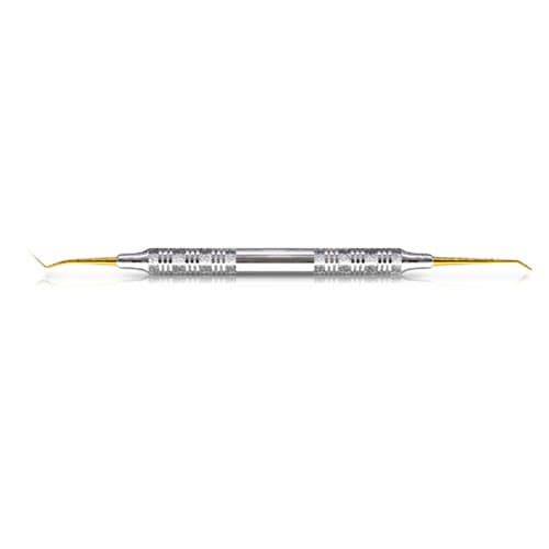 American Eagle Composite 5 XP Titanium Nitride Composite Instrument, 3/8" Stainless Steel Handle, Double End Paddle/Plugger, AEC5TNZ thumbnail 3