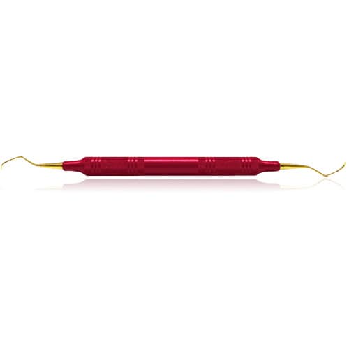 XP® SQUARED Technology Universal Curette Barnhart 5-6, Deeper Shank Angle, Red EagleLite Handle, Double End, AECB5-6XPXE thumbnail 3