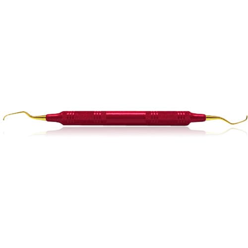 XP® SQUARED Technology Universal Curette Columbia 4L-4R, Deeper Shank, Posterior, Red, 3/8" Handle, Each thumbnail 3