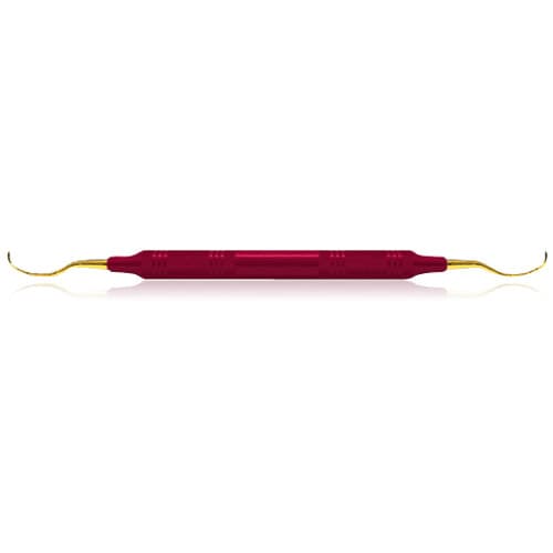 XP SQUARED Technology Universal Curette #3/4 Langer, Mesial/Distal, EagleLite Resin Handle, Red, Double End thumbnail 9