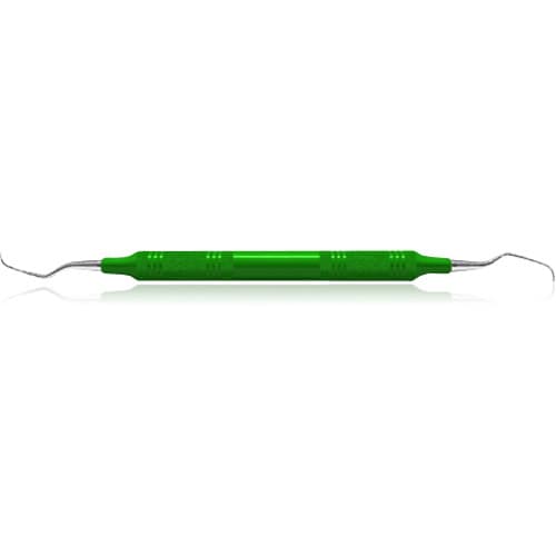 American Eagle Instruments Langer 5/6 Curette, 3/8" EagleLite Resin Green Handle, Double-Ended, AECL5-6X thumbnail 4