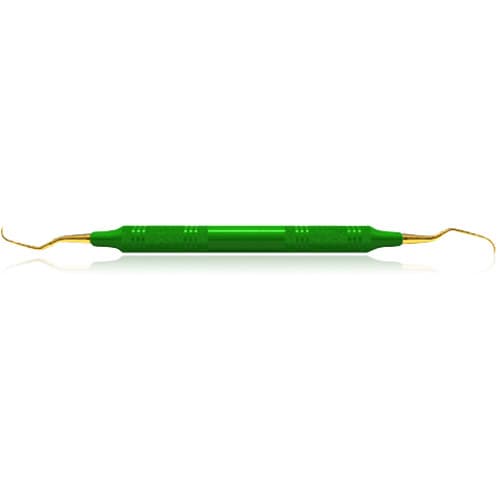 XP Squared Technology Universal Curette #5/6 Langer, Mesial/Distal, EagleLite Resin Handle, Green, Double End, AECL5-6XPXE thumbnail 2