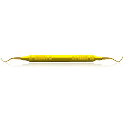 XP SQUARED Technology Universal Curette, Rules 3/4, Smallest, EagleLite Resin Handle, Yellow, Double End, AECR3-4XPX thumbnail 9