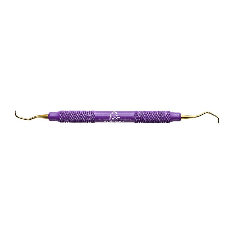 XP® SQUARED Technology Double-Gracey Anterior Curette, EagleLite Handle, Purple, 1/Pkg, AEDGAXPXE thumbnail 3