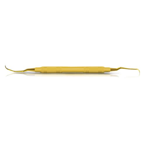 American Eagle XP® SQUARED Technology Double-Gracey Posterior Curette, Yellow EagleLite Handle, 11-12/13-14, Each thumbnail 3