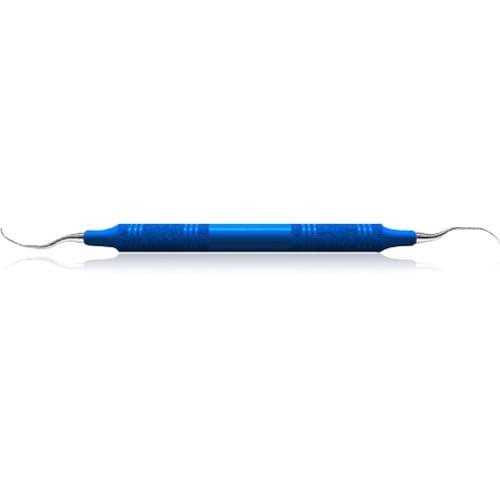 American Eagle Gracey 13-14 Rigid Curette, Stainless Steel Handle, 3/8", Blue - American Eagle - Gracey Curettes Stainless Steel Handle - Image 1