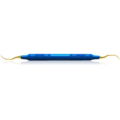 American Eagle XP® SQUARED Technology Gracey Standard 13-14 Posterior Distal Curette, Double-Ended, Blue EagleLite Handle, 3/8", Each thumbnail 3