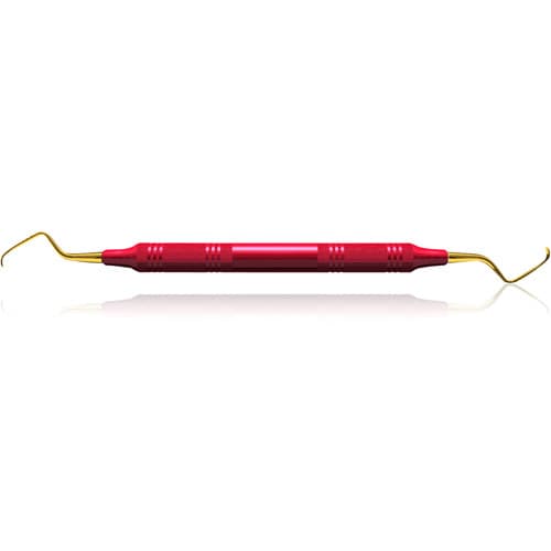 XP SQUARED Technology Curette #9/10 Gracey, EagleLite Resin Handle, Posterior, Double End, Red, AEG9-10XPX thumbnail 2