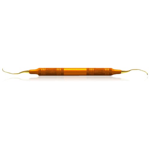 XP® SQUARED Technology Gracey +3 Deep Pocket 11-12 Curette, Orange, 3/8 Plastic Handle, Double End, Each thumbnail 3
