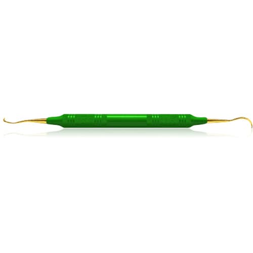XP SQUARED Technology Scaler J3/U5, EagleLite Resin Handle, Anterior, Green, Double End thumbnail 2
