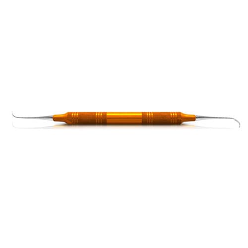 American Eagle Sickle Scaler, #128 Nebraska, Double-Ended, Anterior, EagleLite Resin Handle, 3/8", Orange, 1/Pk, AESN128DEX thumbnail 12