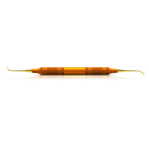 American Eagle XP® SQUARED Technology Scaler Nebraska N128, Anterior, Double-Ended, 3/8 Handle, Orange, EagleLite Plastic Handle, AESN128DEXPXE thumbnail 3