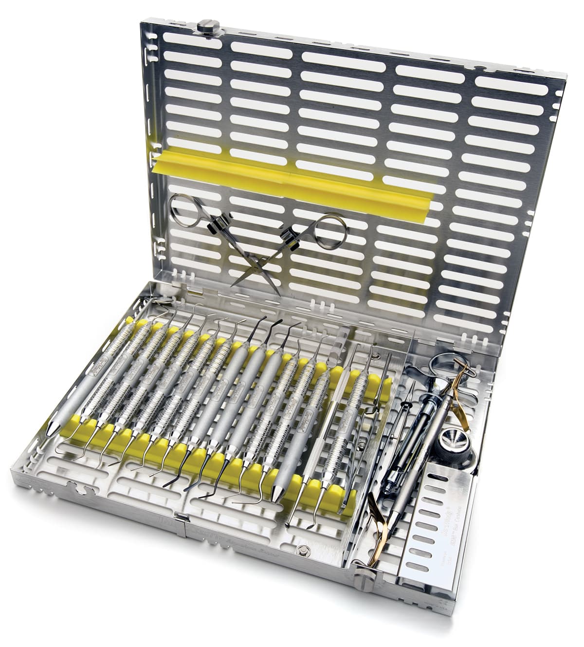 Hu-Friedy IMS Infinity Series 16-Instrument Large Cassette with Accessory Area, Orange, IMN4163 thumbnail 6