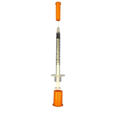 Exel ComfortPoint Insulin Syringe with Permanently Attached Needle, 31G x 5/16", 1/2 mL Lo-Dose, Sterile, 100/Box - Insulin Syringe & Needle 31G x 5/16" 1/2cc 100Bx - Image 1