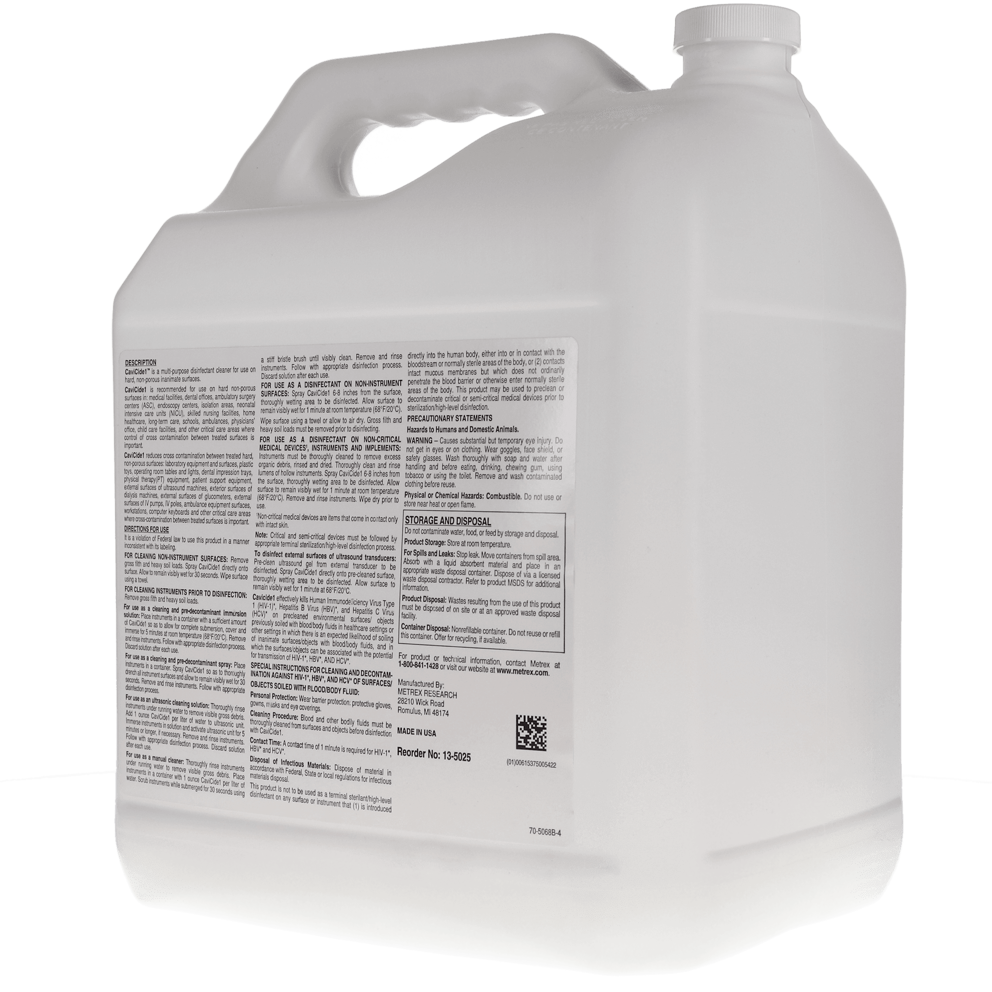 Metrex CaviCide1 Surface Disinfectant Cleaner, 2.5 Gallon Bottle, 13-5025 thumbnail 2