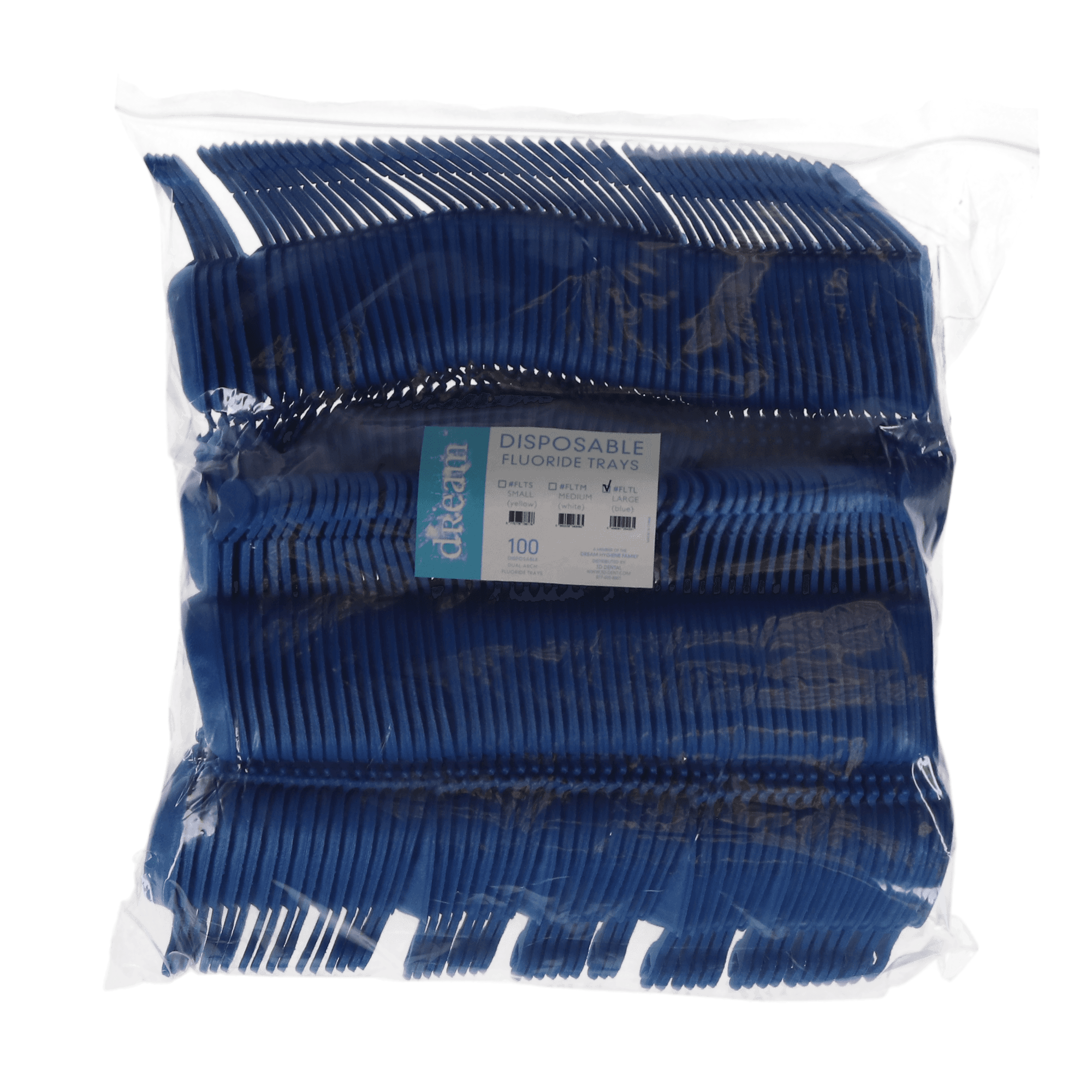 Fluoride Trays Foam Dual Arch, Large, Blue, 100/Pk, FLTL thumbnail 4