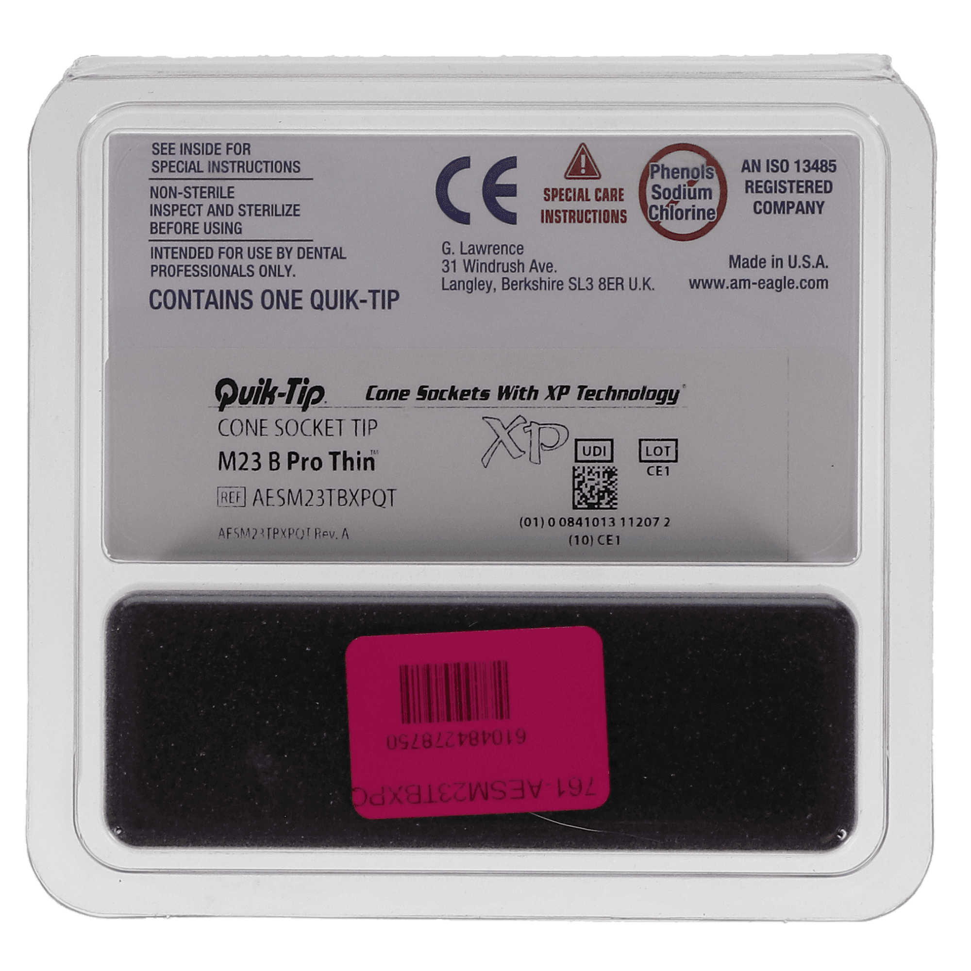 American Eagle Pro Thin Quik-Tip Scaler, XP, #M23TB, Sharpen-Free, Cone Socket, 1/Pk, AESM23TBXPQT thumbnail 4