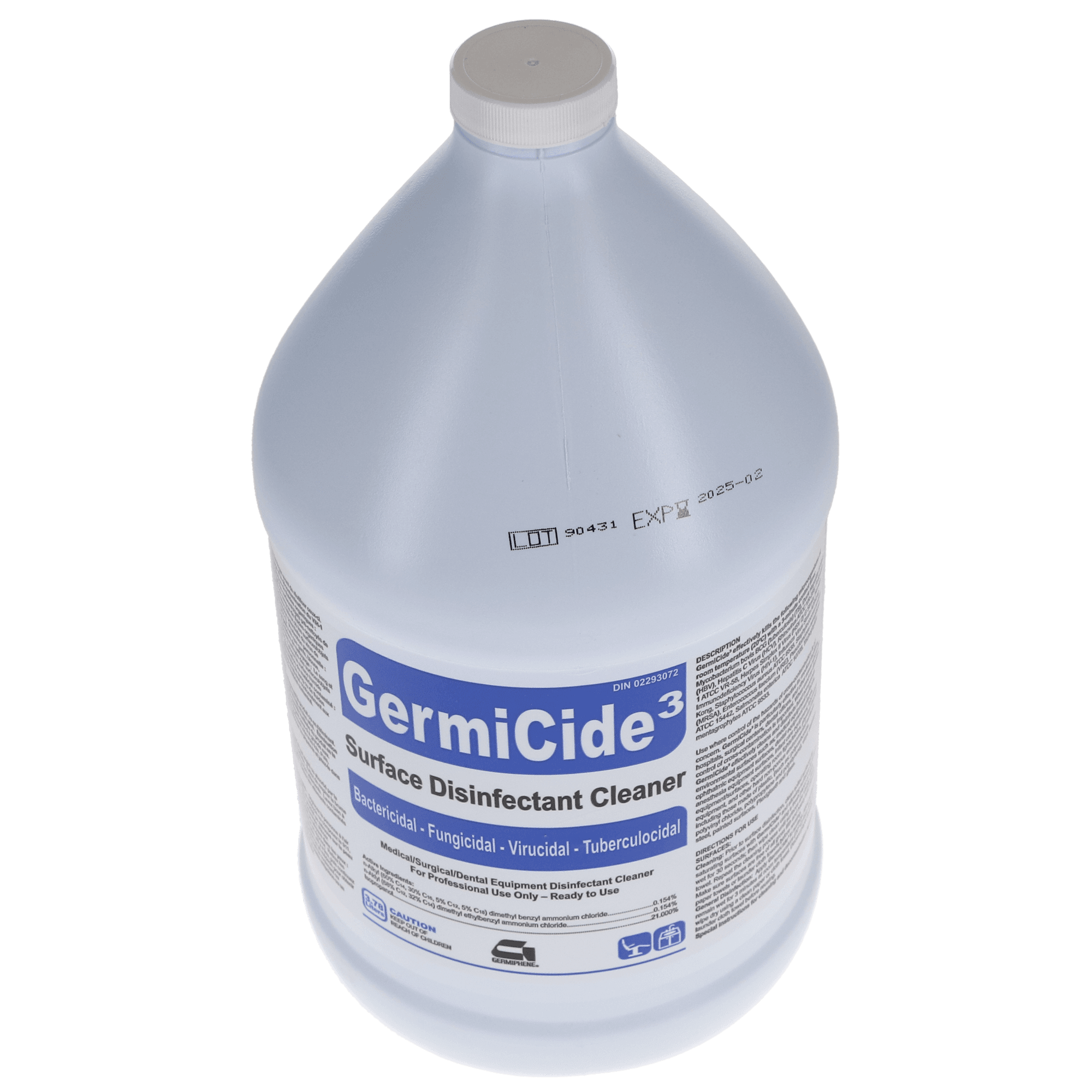 GermiCide 3 Broad-Spectrum Multi-Surface Disinfectant, 3.78 L Bottle, Unscented, 1/Pk, GERMI-3XXL thumbnail 3