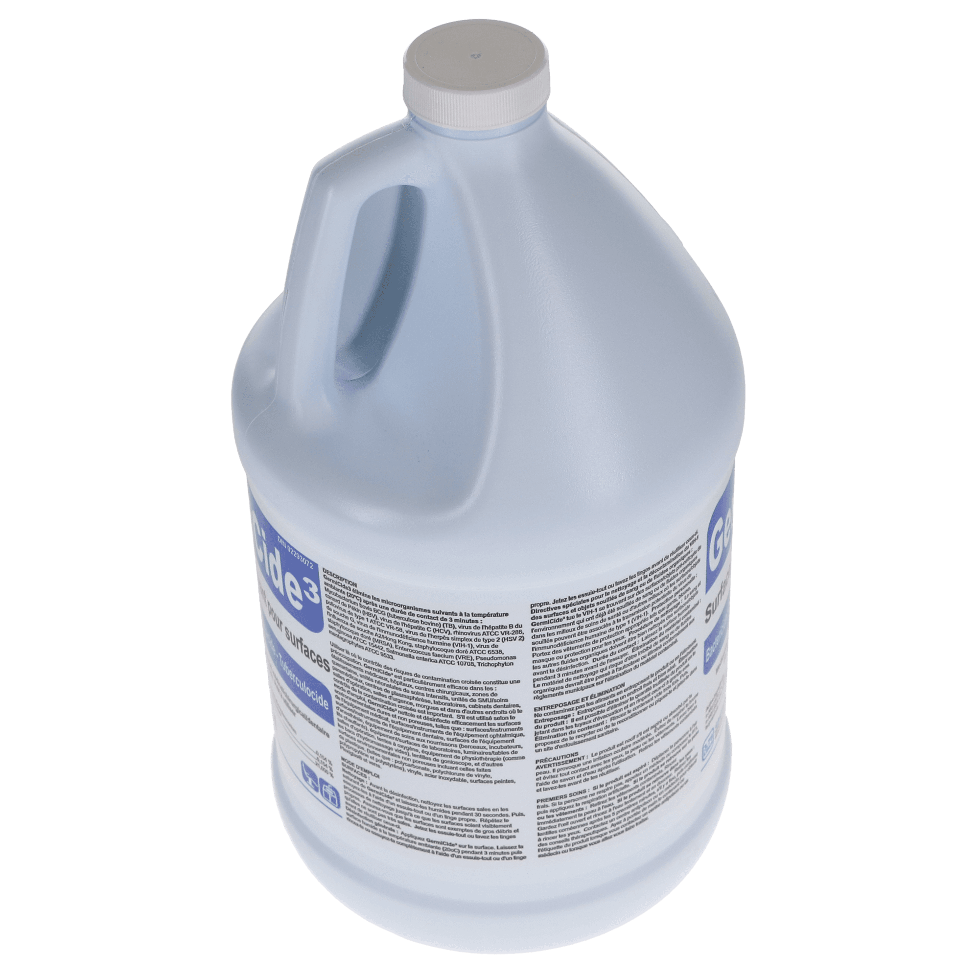 GermiCide 3 Broad-Spectrum Multi-Surface Disinfectant, 3.78 L Bottle, Unscented, 1/Pk, GERMI-3XXL thumbnail 4