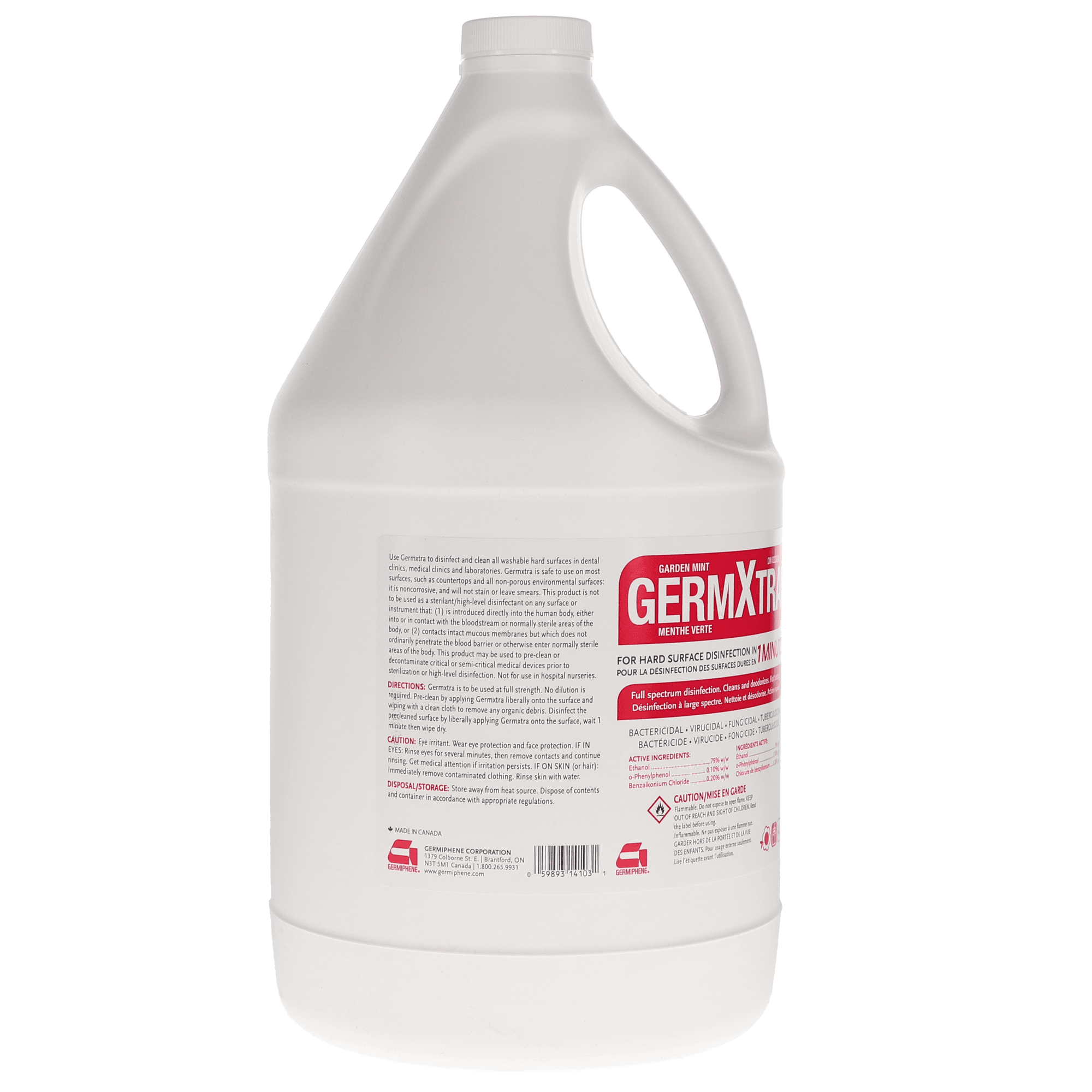 GermXtra Hard Surface Disinfectant, Broad Spectrum, 4 L, Garden Mint, 1/Pk, GMXX-L thumbnail 2