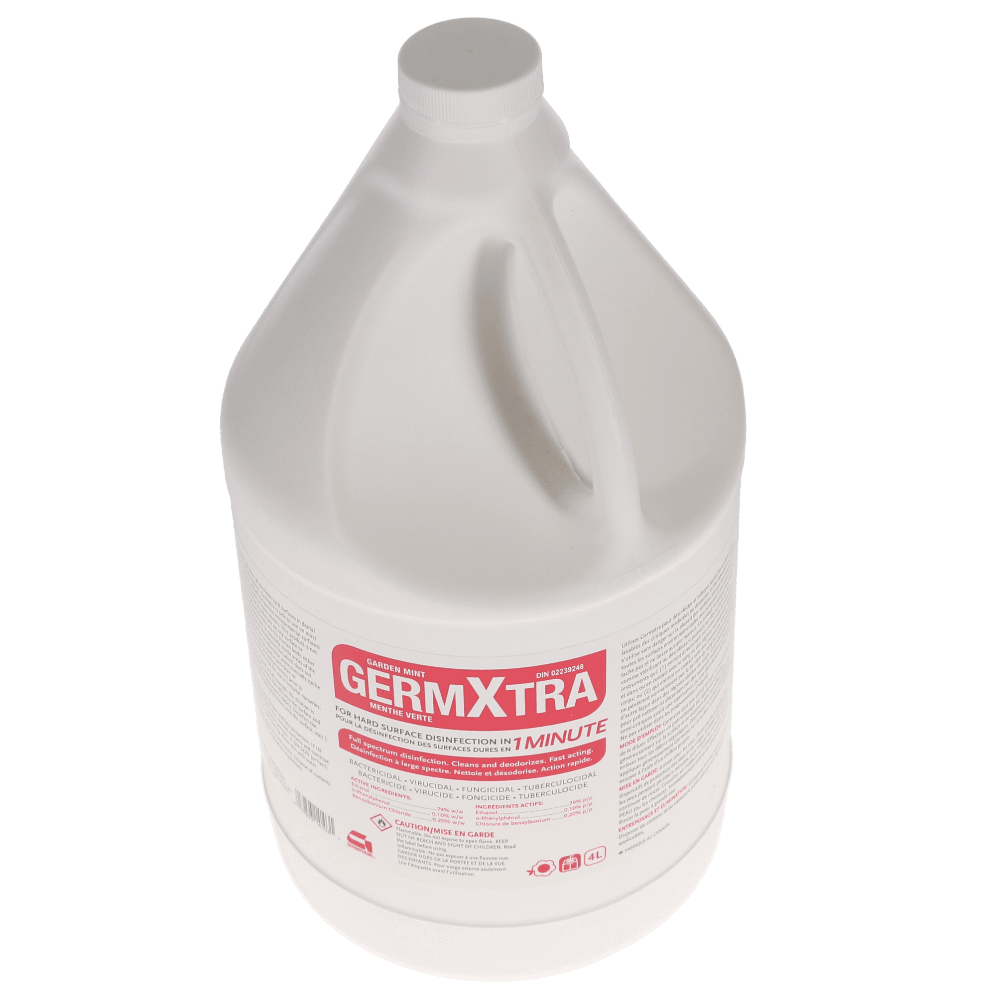 GermXtra Hard Surface Disinfectant, Broad Spectrum, 4 L, Garden Mint, 1/Pk, GMXX-L thumbnail 3