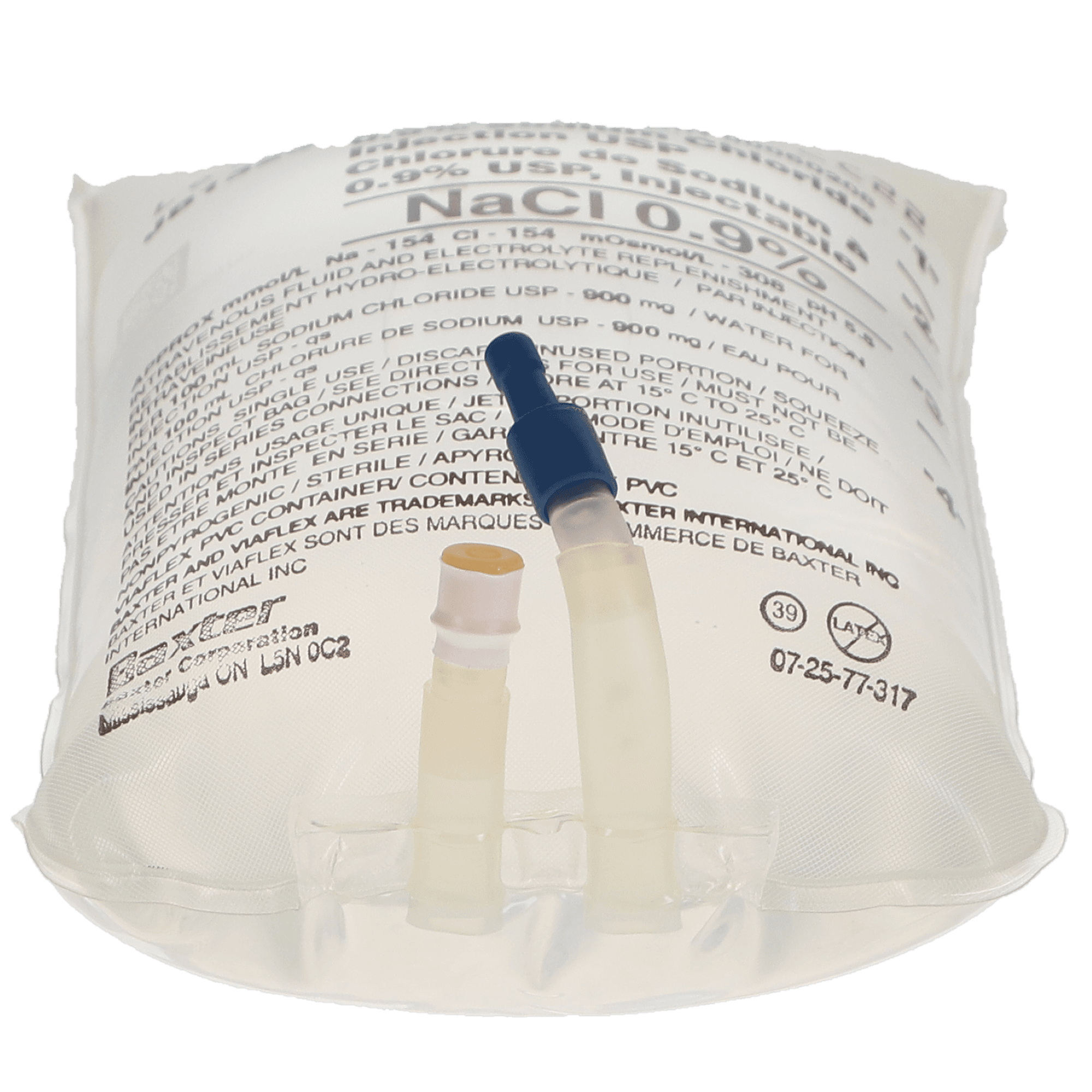 0.9% Sodium Chloride (NaCl) Saline Injection, USP, IV Bag, 500 ml, 1/Pk, JB1323 - 0.9% Sodium Chloride (NaCl) Saline Injection, USP, Bag, 500 ml, 1/Pk, JB1323 - Image 1