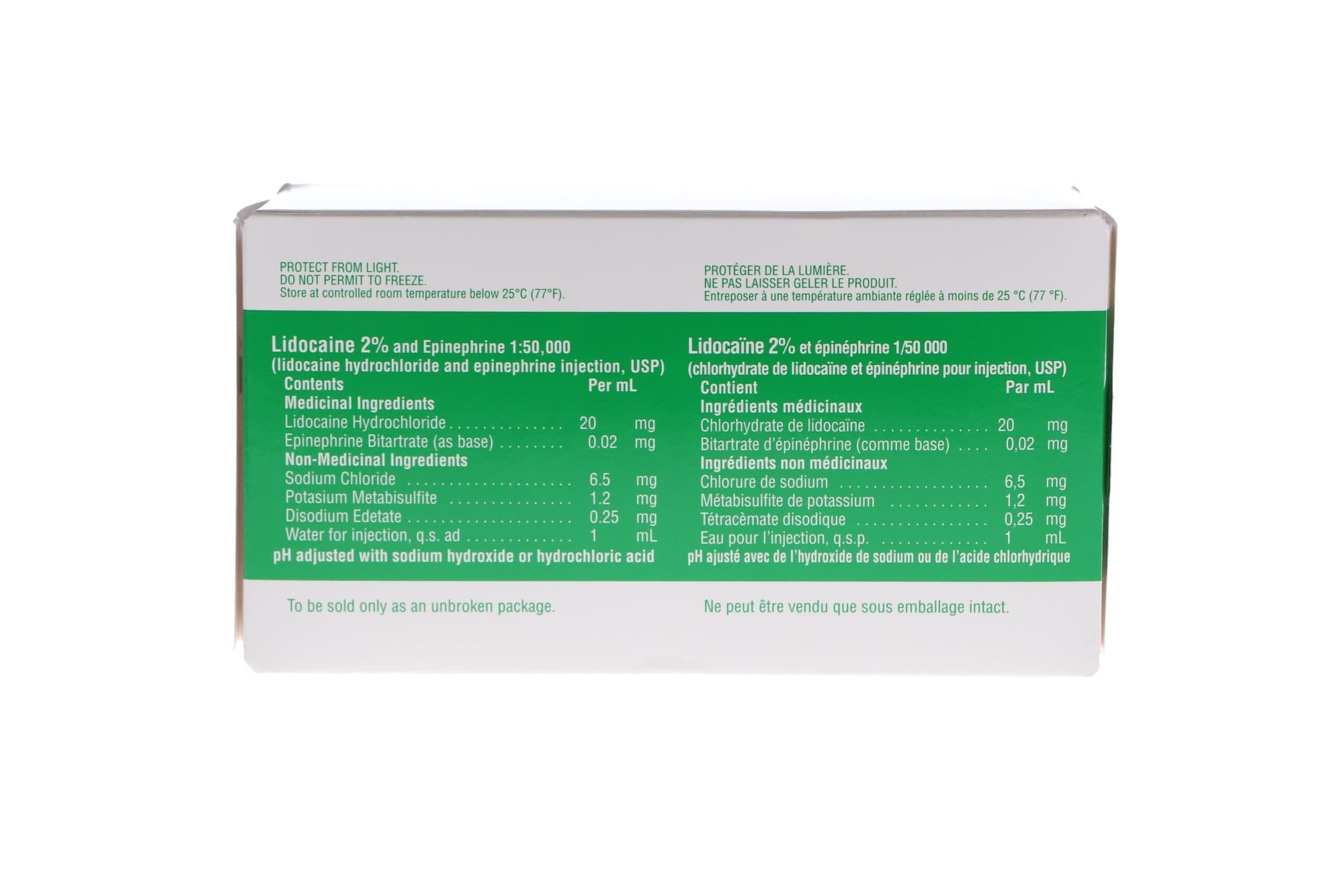 Cook-Waite Lidocaine HCl 2% with Epinephrine 1:50,000, 1.8 ml Dental Cartridges, Green, 50/Pk, 99170 thumbnail 3