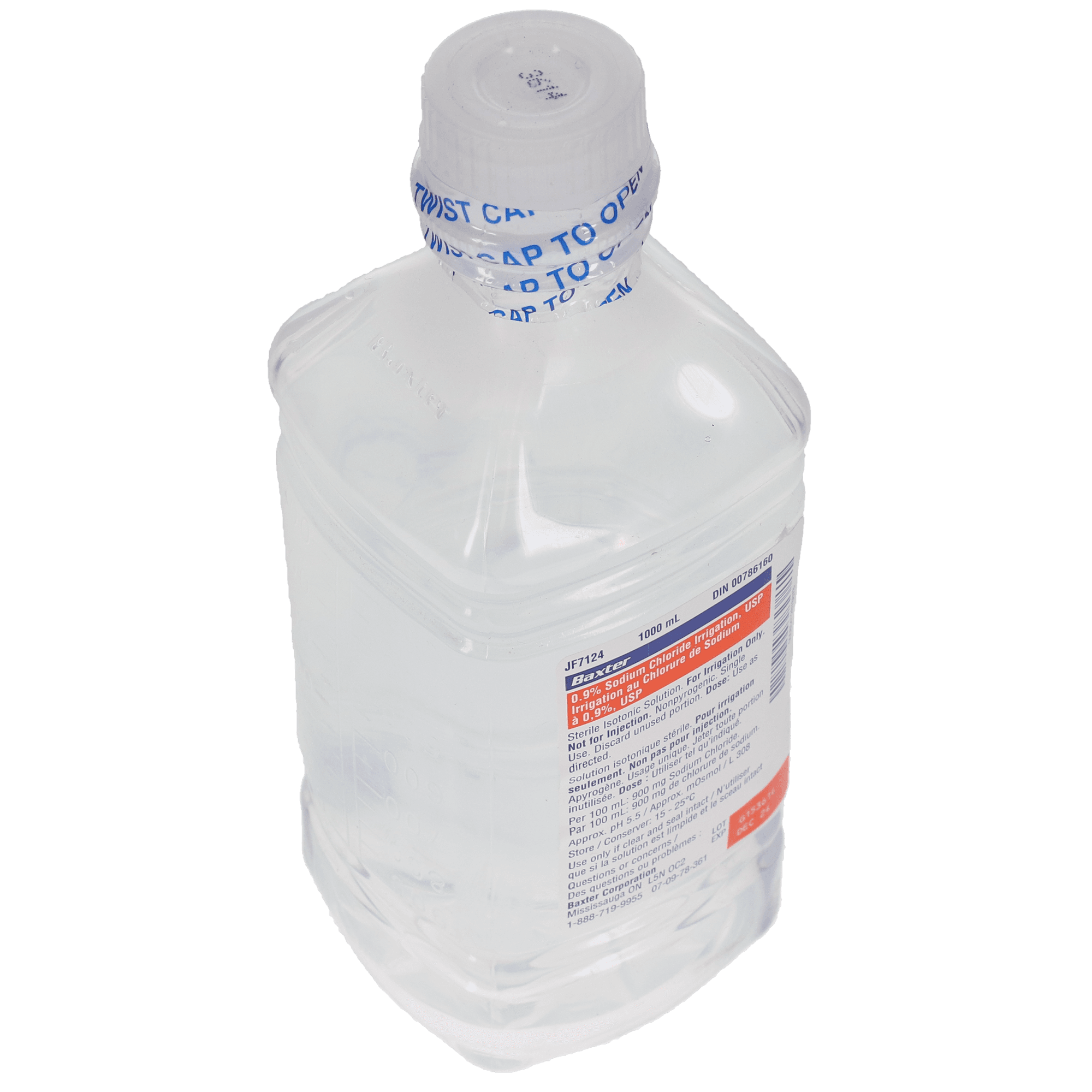 Baxter Sterile Water for Irrigation, USP, 1000 mL Pour Bottle, 1/Bx, JF7624 thumbnail 2