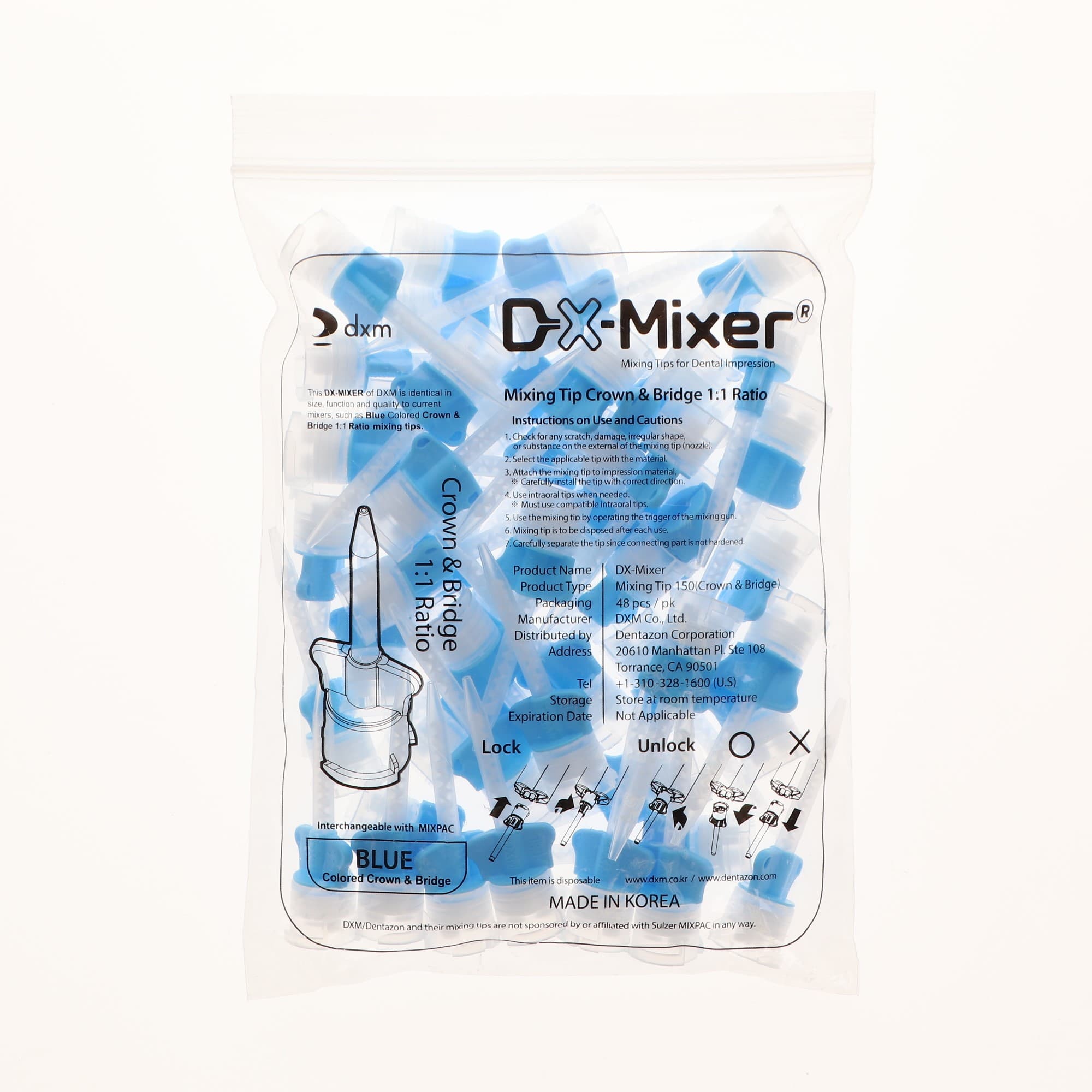 Dentazon DX-Mixer #150 Crown & Bridge 1:1 Ratio HP Mixing Tips, Orange Wings, 3.1 mm, 48/Pk, DX-4000CB thumbnail 2