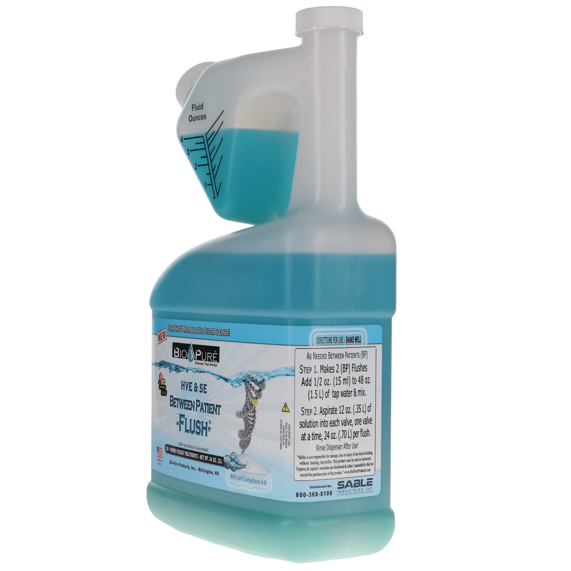 Bio-Pure Patient Flush Evacuation Line Cleaner, 64 oz, 128 Treatments, 2801203 thumbnail 3