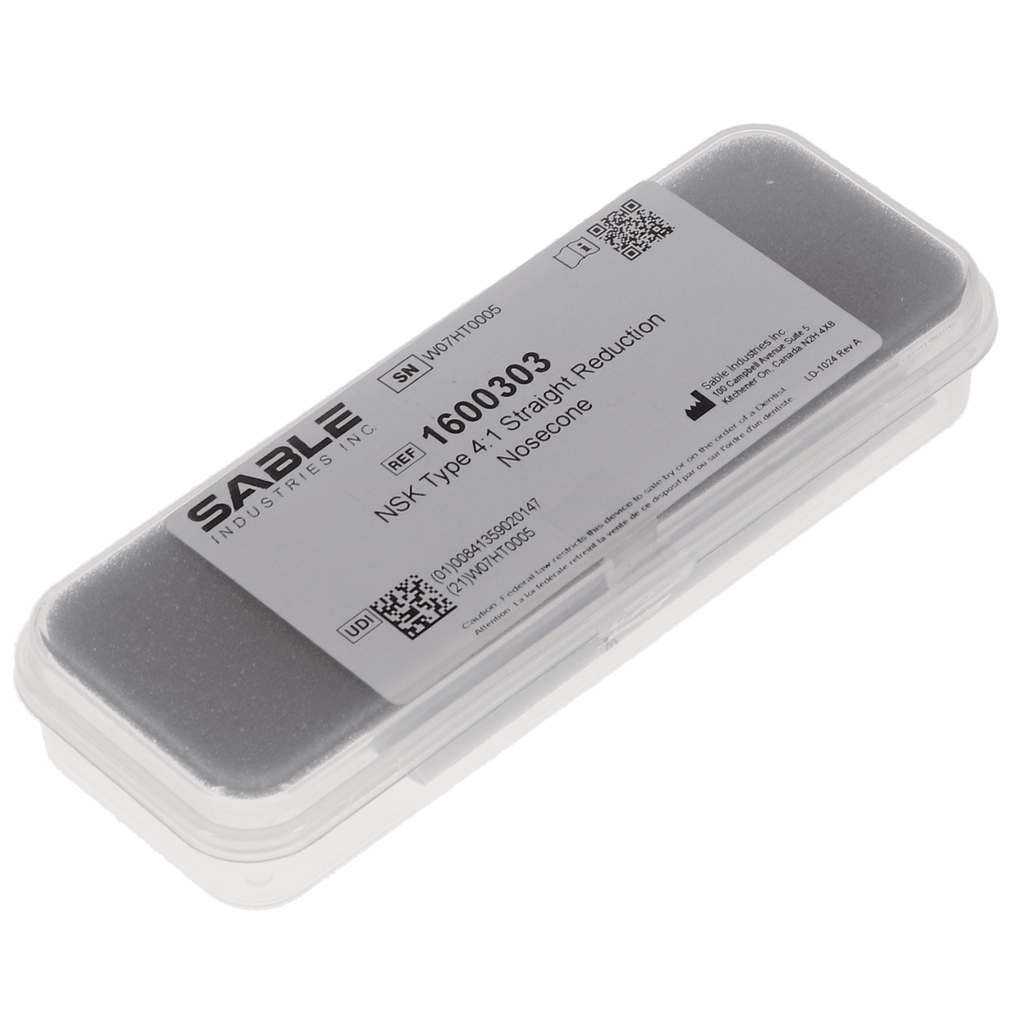 NSK Type 4:1 Straight Reduction Nosecone Handpiece Attachment, E-Type Connection, 1/Pk, 1600303 thumbnail 4