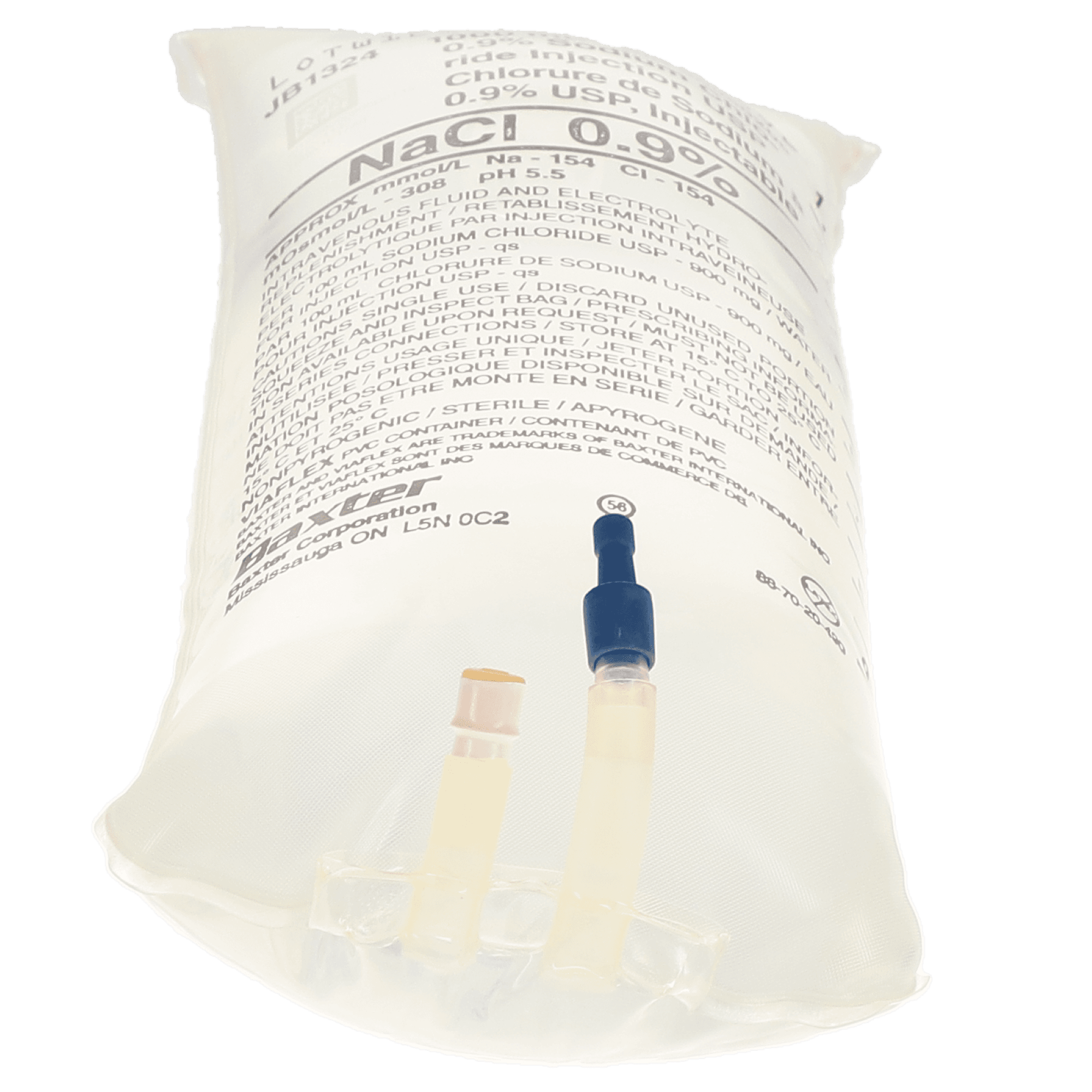 0.9% Sodium Chloride (NaCl) Saline Injection, USP, IV Bag, 1000 ml, 1/Pk, JB1324 thumbnail 4