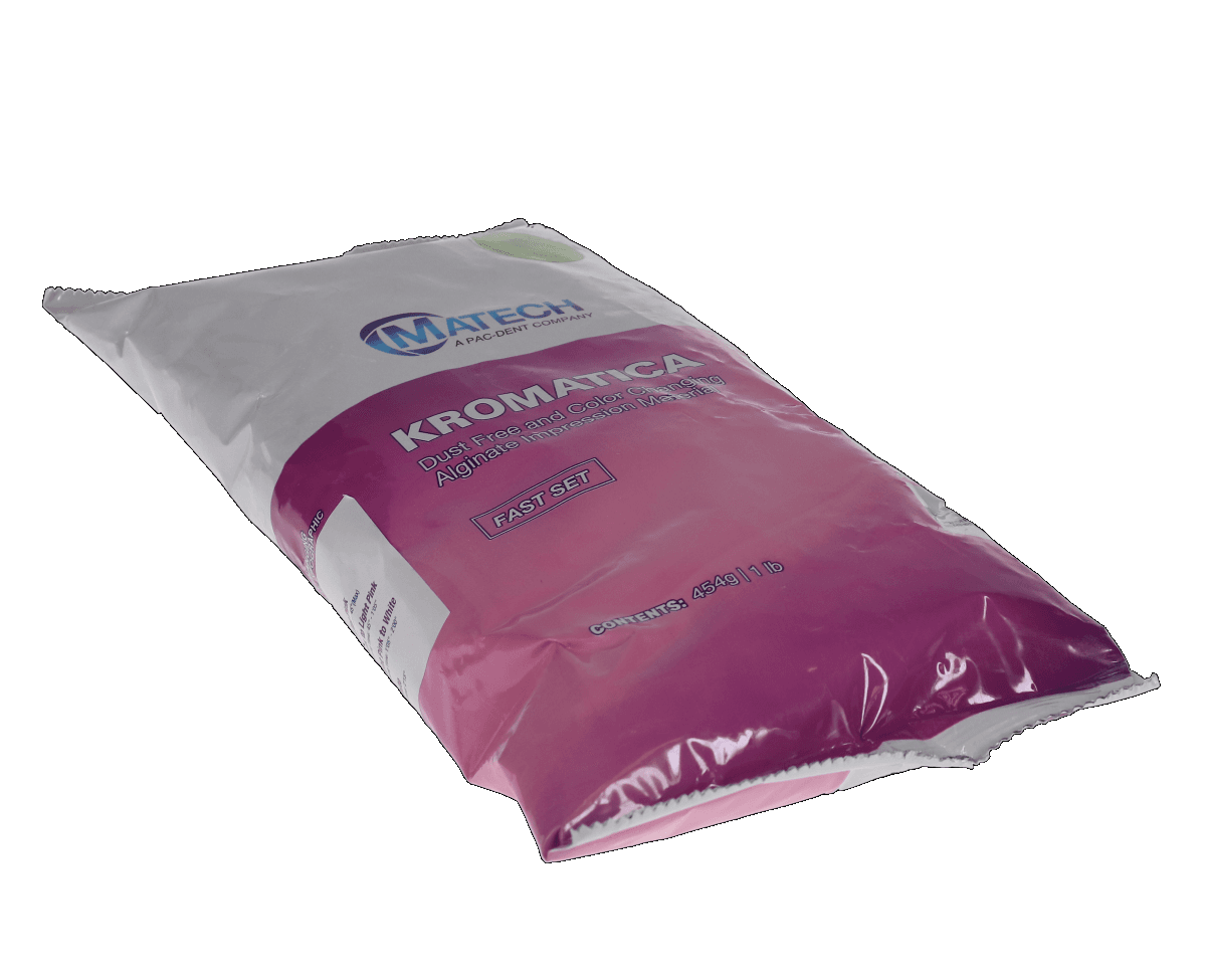 Kromatica Color-Changing Alginate Impression Material, Dust-Free, Fast Set, Pouch, 1 lb, Mint, 1/Pk, 305-202 thumbnail 2