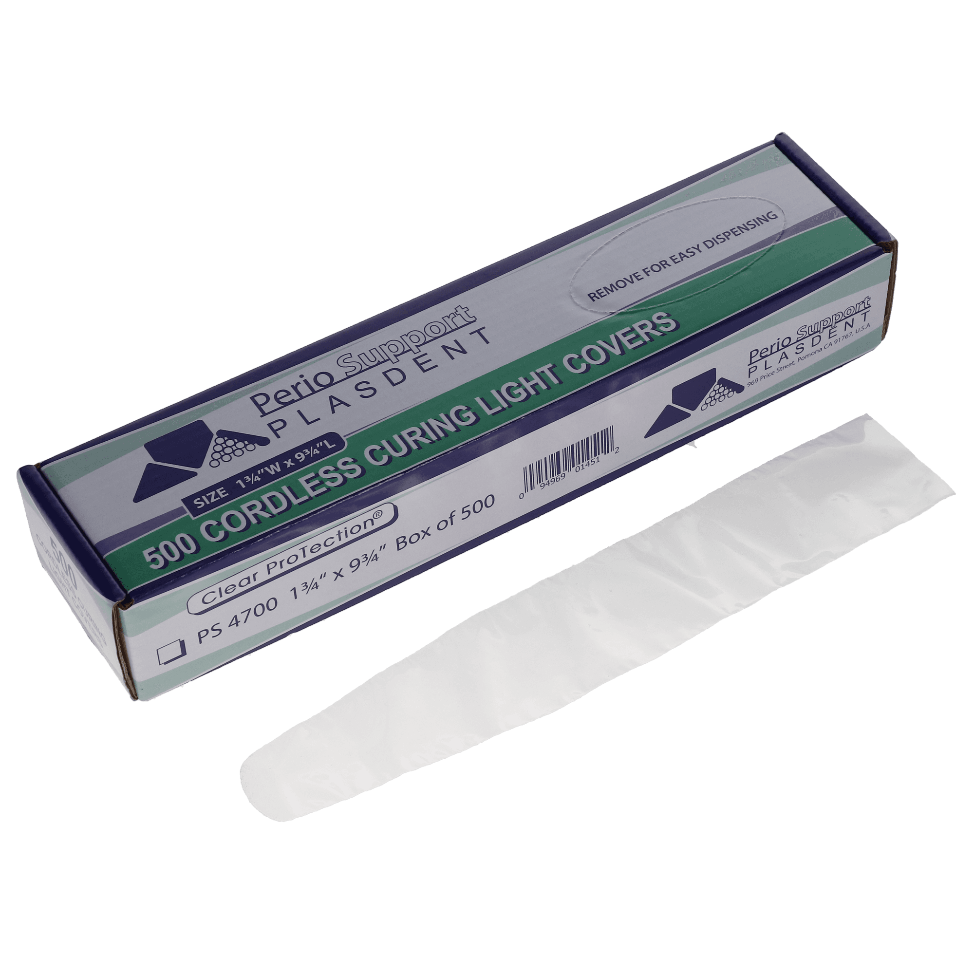 Plasdent Cordless Curing Light Sleeve Cover, 1 3/4" W x 9 3/4" L, Clear, 500/Pk, PS4700 thumbnail 2