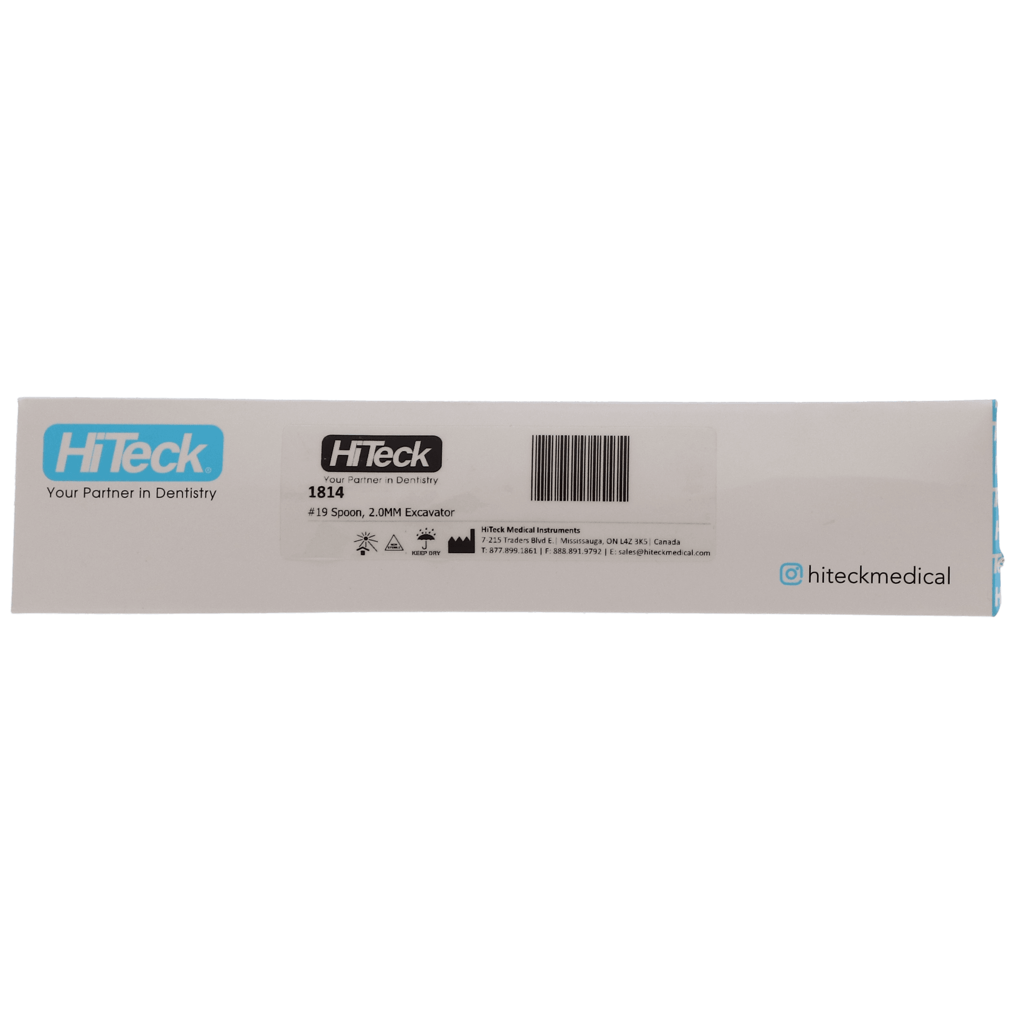 Hiteck Medical Instruments Excavator, Spoon, Double-End, Round Handle, 2 mm, #19, 1/Pk, 1814 thumbnail 4