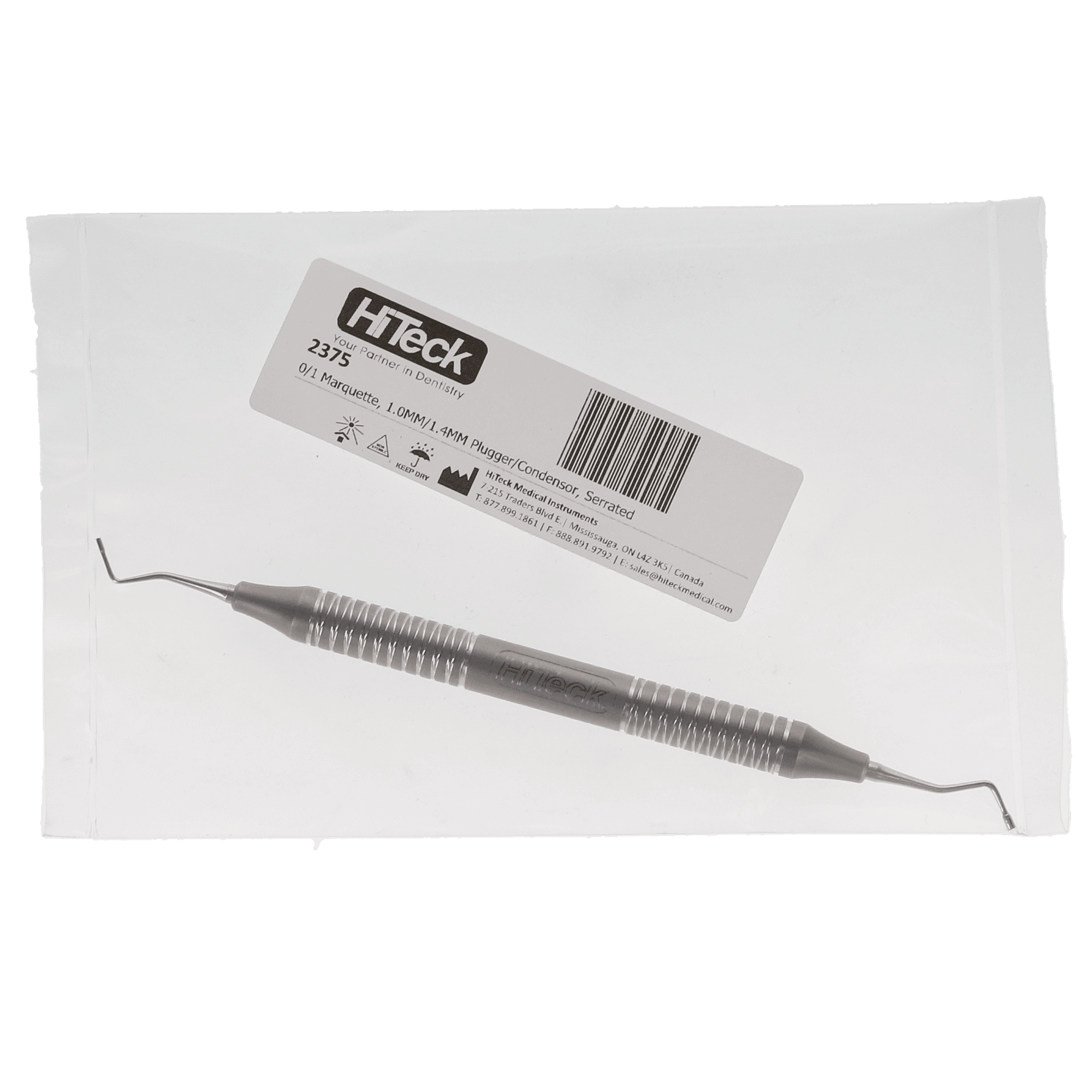 HiTeck Medical Instruments 0/1 Marquette Plugger/Condenser, 1.0mm/1.4mm, Serrated, 2375 thumbnail 3