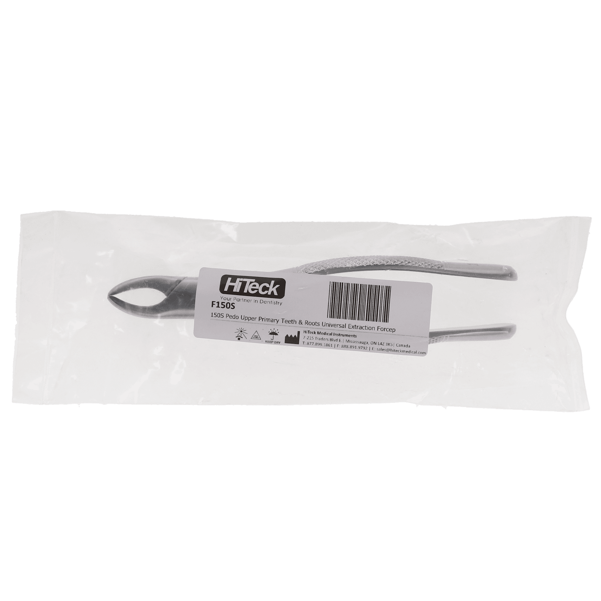 HiTeck Medical Instruments 150S Pedo Upper Primary Teeth & Roots Universal Extraction Forcep, F150S thumbnail 4