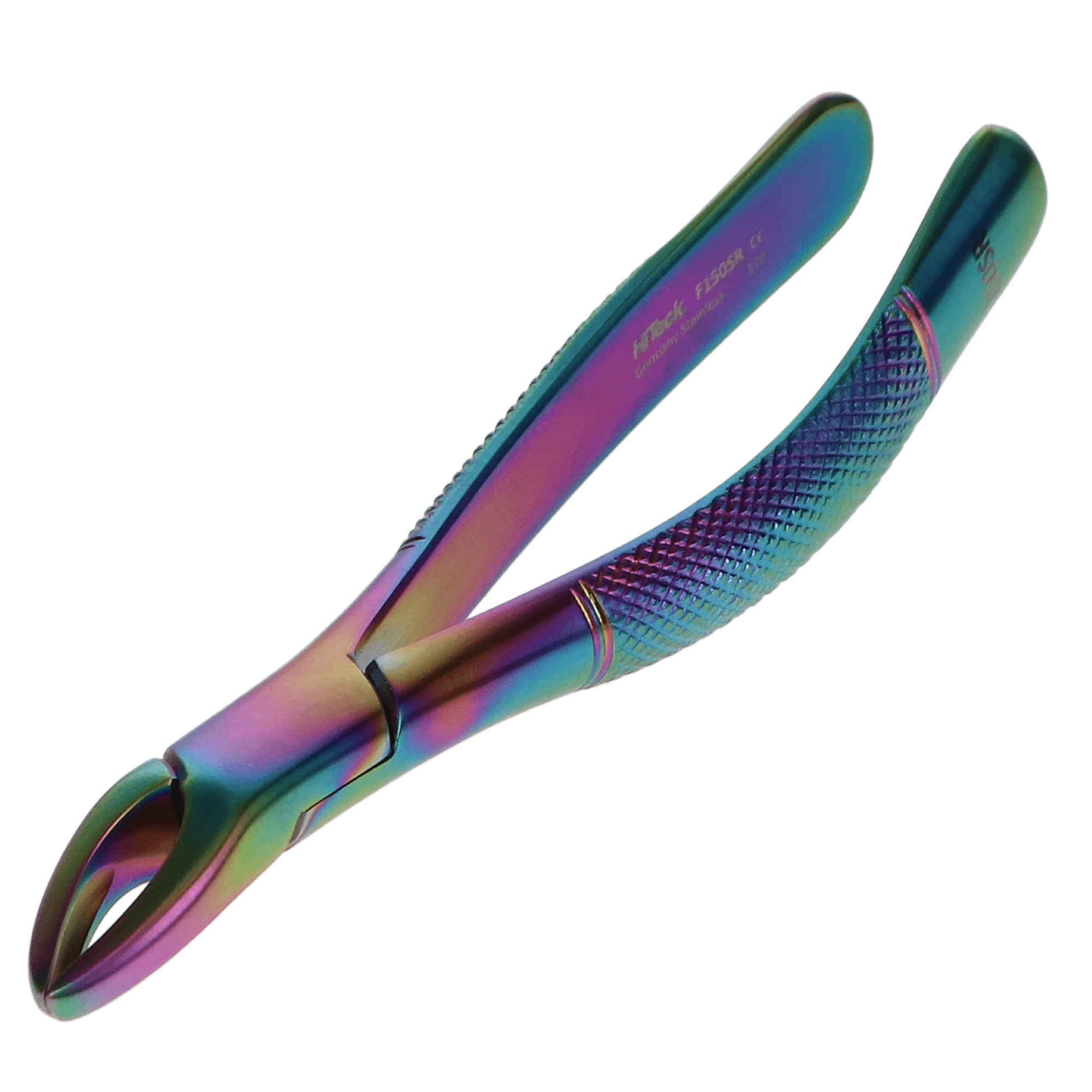 HiTeck Medical Instruments 150SR Pedo Rainbow Upper Primary Teeth & Roots Universal Extraction Forcep, F150SR thumbnail 2